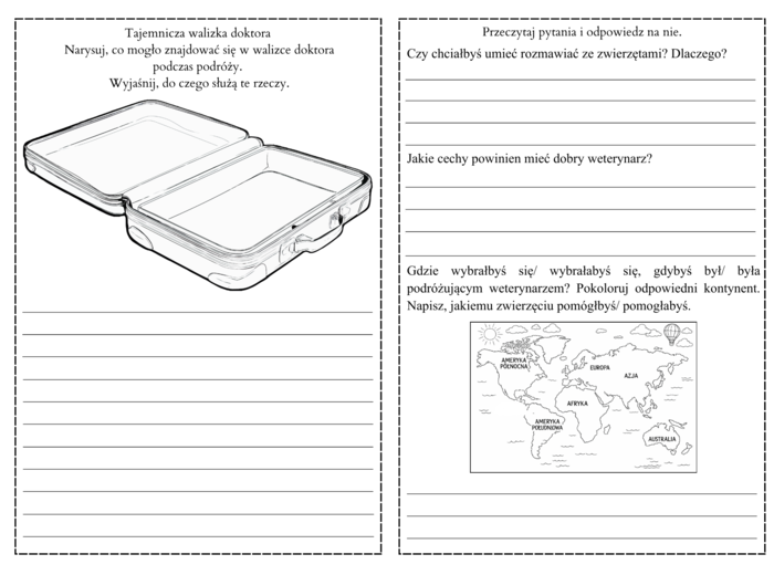 Doktor Dolittle i jego zwierzęta - karty pracy pdf