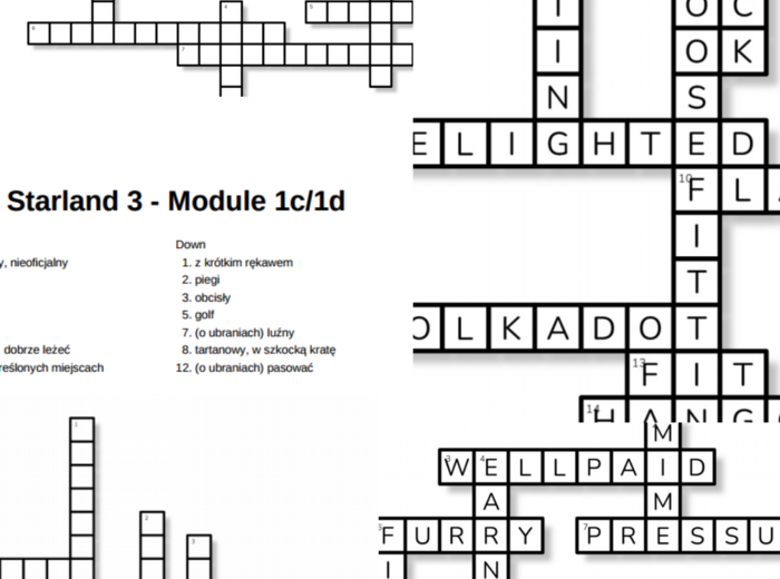 Starland 3 – Module 1 – krzyżówki
