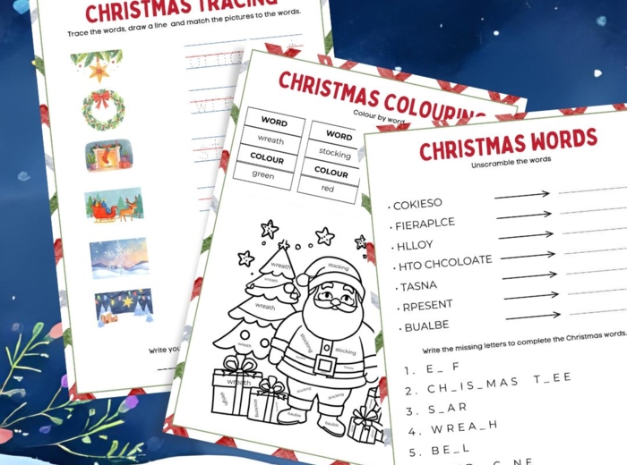 Christmas mini pack – FLASHCARDS & ĆWICZENIA zadania świąteczne