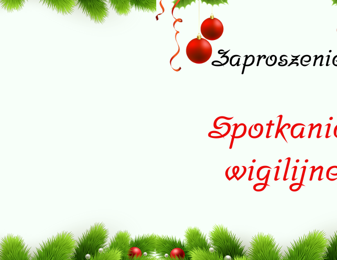 Zaproszenie - Wigilia klasowa, Boże Narodzenie, jasełka, 2 wersje