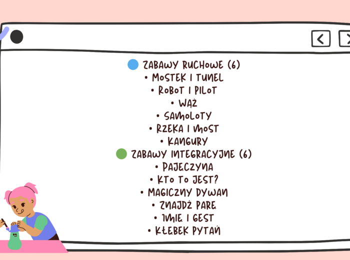 Bank zabaw na dywanie dla klasy 1