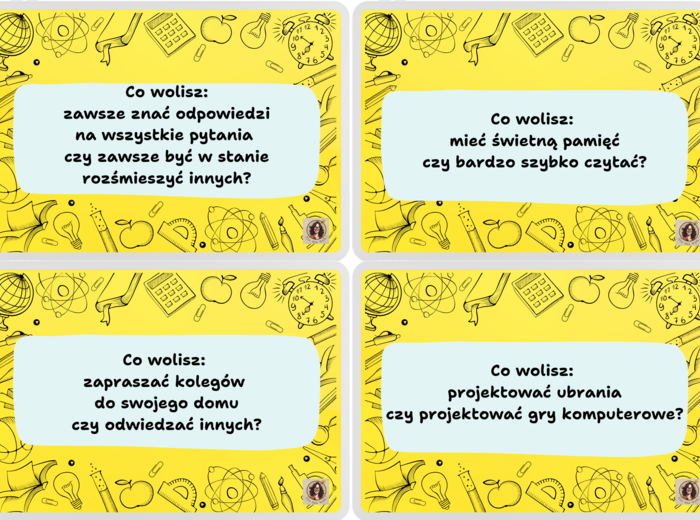 Gra integracyjna "Co wolisz?"