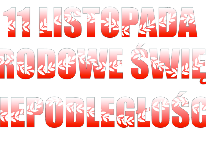 Święto niepodległości - napis plus szablony