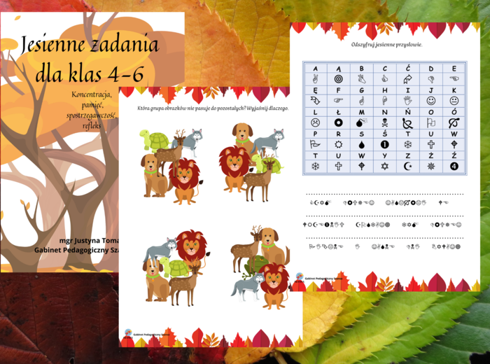 Jesienne zadania na koncentrację dla klas 4-6