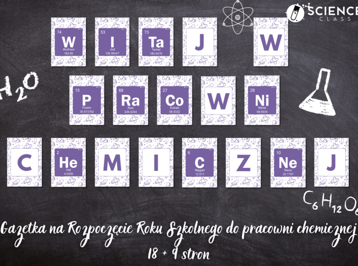 Gazetka na Rozpoczęcie Roku Szkolnego do pracowni chemicznej
