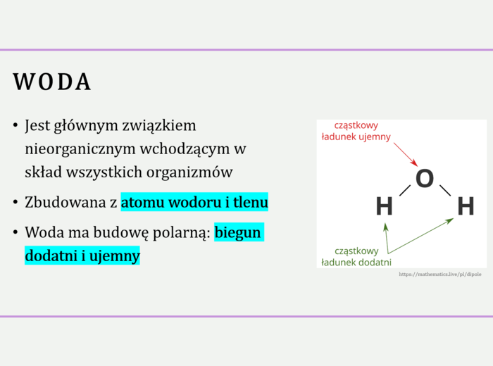 Znaczenie wody dla organizmów KLASA 1 PODSTAWA BIOLOGIA