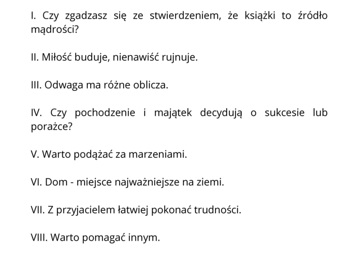 Gotowe schematy rozprawek, część II + dwie przykładowe rozprawki