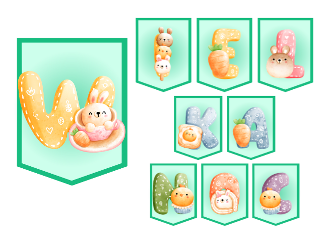 Wielkanoc - Girlanda / Napis