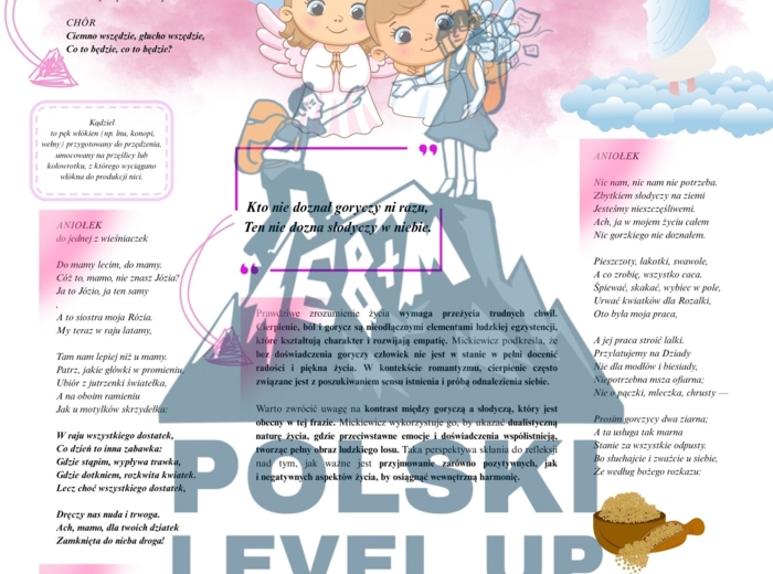 Dziady cz. II (8 stron analiz+18 ikonek+3 okładki+klucz odp.)_Polski Level Up