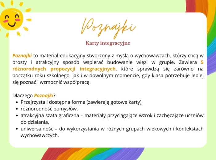 Poznajki - karty integracyjne