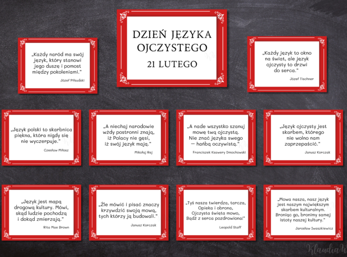 Dzień Języka Ojczystego – gazetka szkolna z cytatami (PDF)