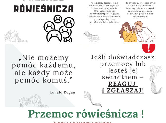 Przemoc rówieśnicza - scenariusz lekcji + gazetka szkolna