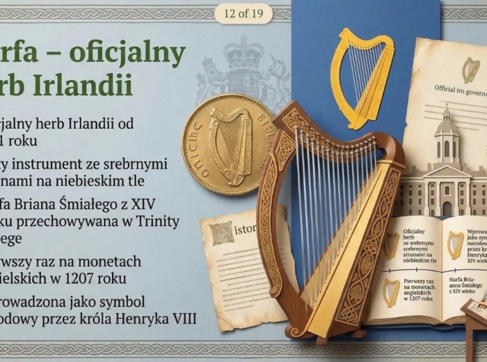 Dzień Świętego Patryka - Irlandia, symbole i tradycje (gazetka szkolna / prezentacja, 19 plansz)