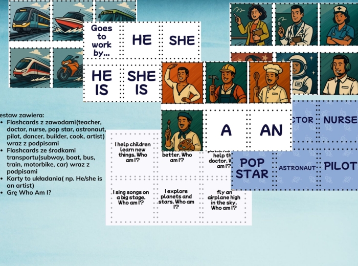 ZAWODY / JOBS  - MEANS OF TRANSPORT  ANGIELSKI kl. 1-3