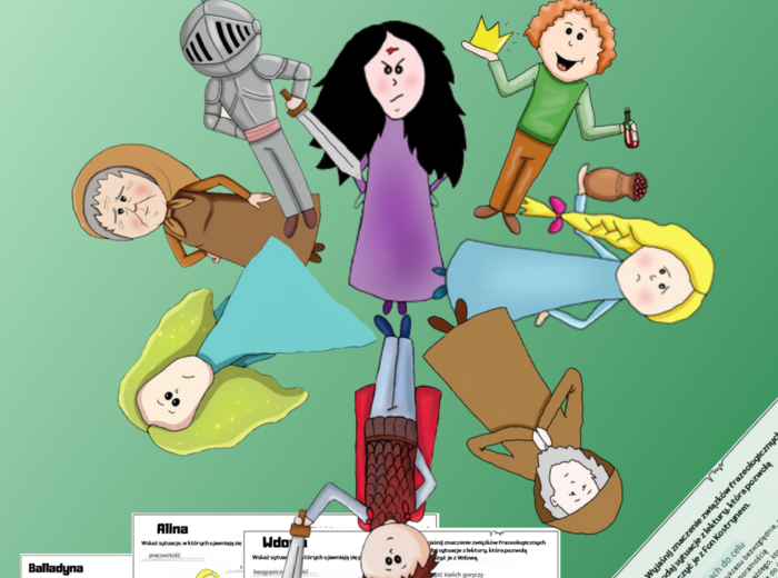 Balladyna - bohaterowie, ich cechy (związki frazeologiczne)