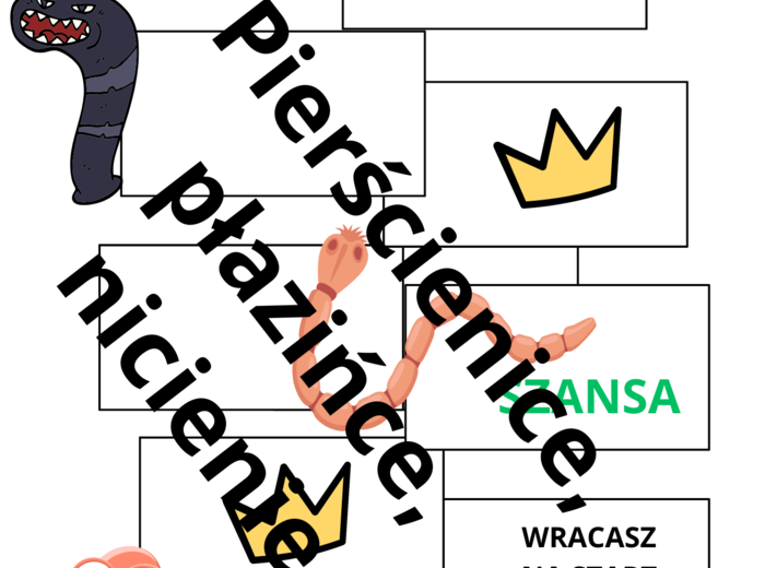 Gra planszowa Pierścienice, płazińce, nicienie