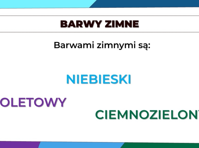 Barwy ciepłe i zimne - prezentacja