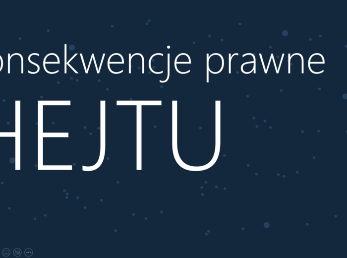 Prezentacja na godzinę wychowawczą - Konsekwencje prawne hejtu