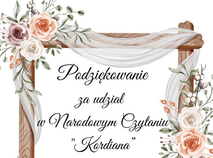 Podziękowanie - Narodowe Czytanie