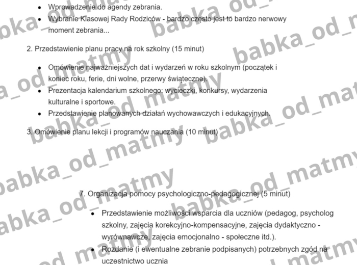 SCENARIUSZ zebrania organizacyjnego - gotowy do natychmiastowego użycia, dostosowany do potrzeb wychowawców!