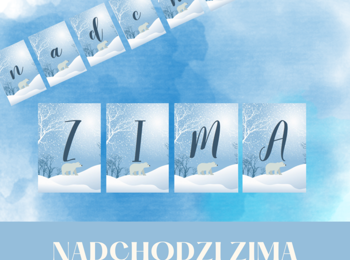 NADCHODZI ZIMA - napis