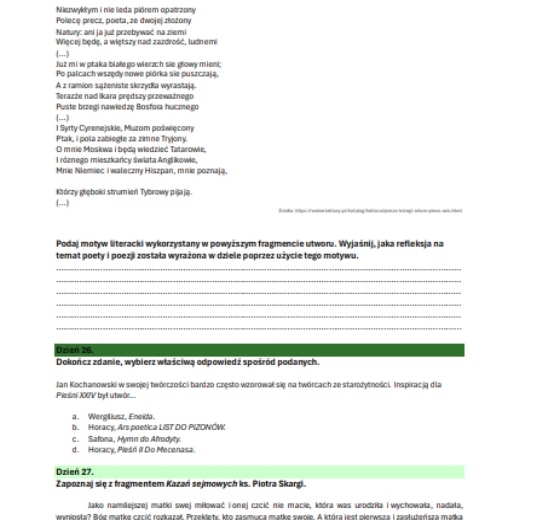 Zadania do matury pisemnej