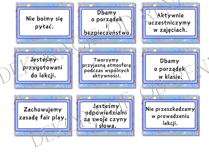 SZKOLNE ZASADY