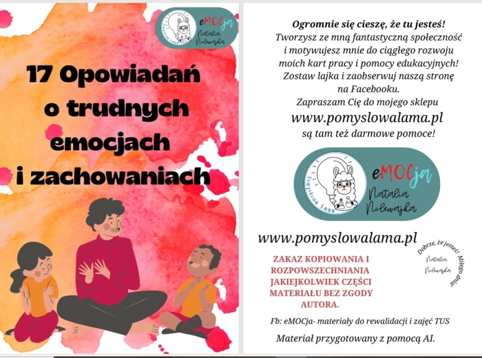 17 Opowiadań o trudnych emocjach i zachowaniach