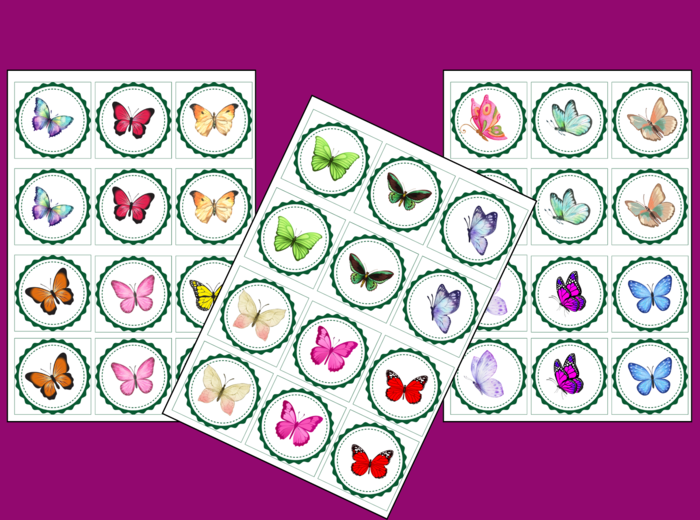 DZIEŃ MOTYLA – memory – 36 szt. - WIOSNA – biblioteka – przedszkole – świetlica