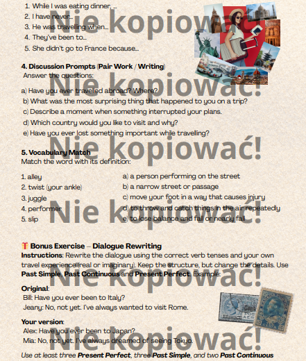 Catching Up Karta Pracy