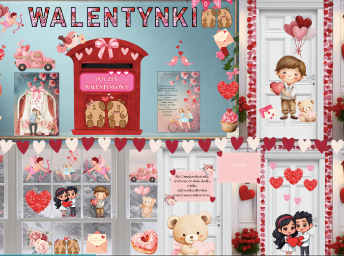 💌 MEGA PAKIET WALENTYNKOWY XXL – 140 STRON DO DRUKU! 💌W zestawie plakaty XXL, dekoracje na drzwi oraz okna, kartki walentynkowe i bonusowe grafiki!
