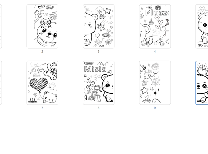 Dzień pluszowego misia – kolorowanka xxl