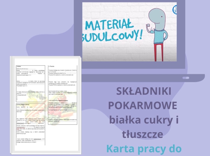 Składniki pokarmowe - białka, cukry, tłuszcze - notatka do filmu