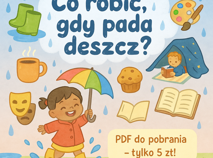 Mini książeczka „Co robić, gdy pada deszcz?”