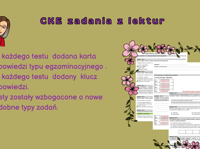 Zadania egzaminacyjne z lektur CKE