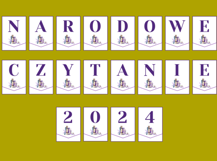 NARODOWE CZYTANIE 2024 – girlanda – napis – gazetka – " Kordian" - wersja 2