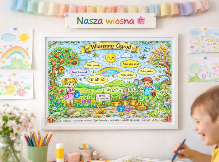 Kolorowanka "Wiosenny ogród"