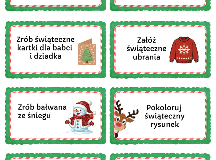 Kalendarz adwentowy- zestaw