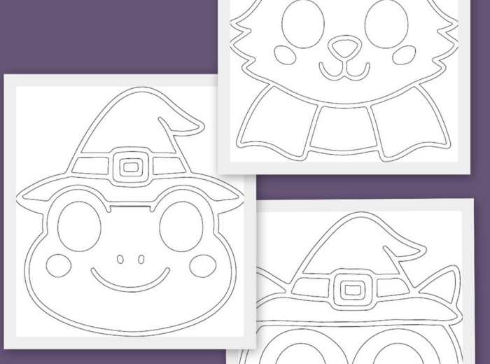 Maski na dzień dyni / halloween format a4 pdf+jpg 13 szt. kolor i czarno białe!