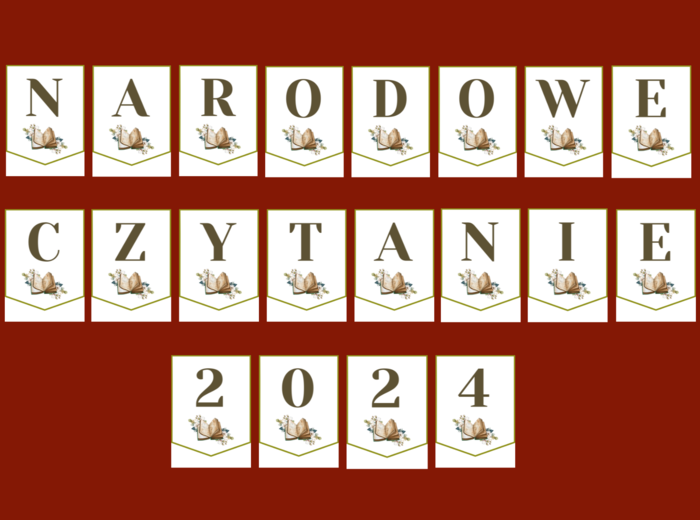 NARODOWE CZYTANIE 2024 – girlanda – napis – gazetka – " Kordian" - wersja 1