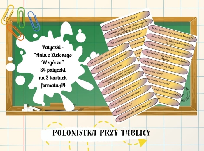Patyczki z pytaniami do utworu "Ania z Zielonego Wzgórza"