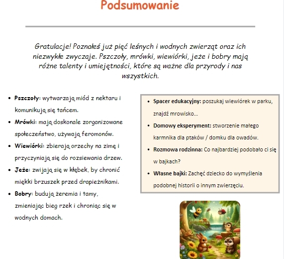 Bajki o zwierzętach i ich zwyczajach