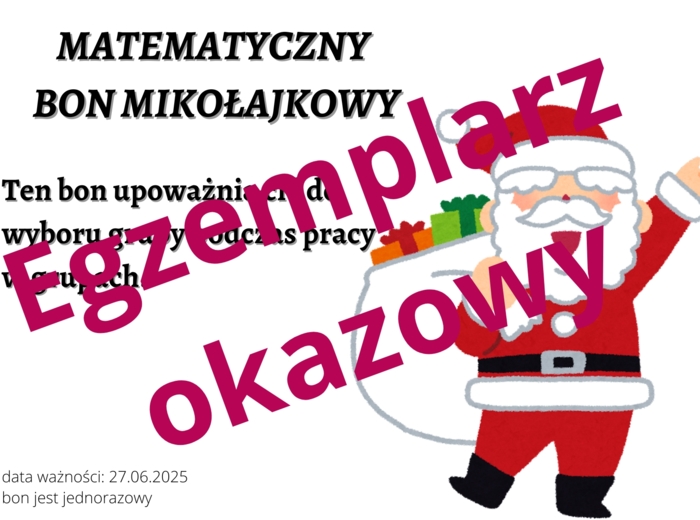 Matematyczny bon mikołajkowy 2024/2025