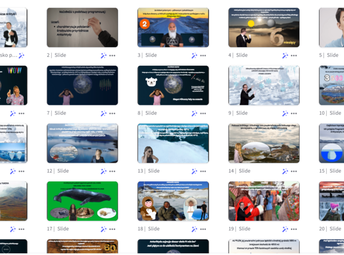 Prezentacja „Środowisko przyrodnicze Arktyki i Antarktyki” w genially do edycji – geografia 8