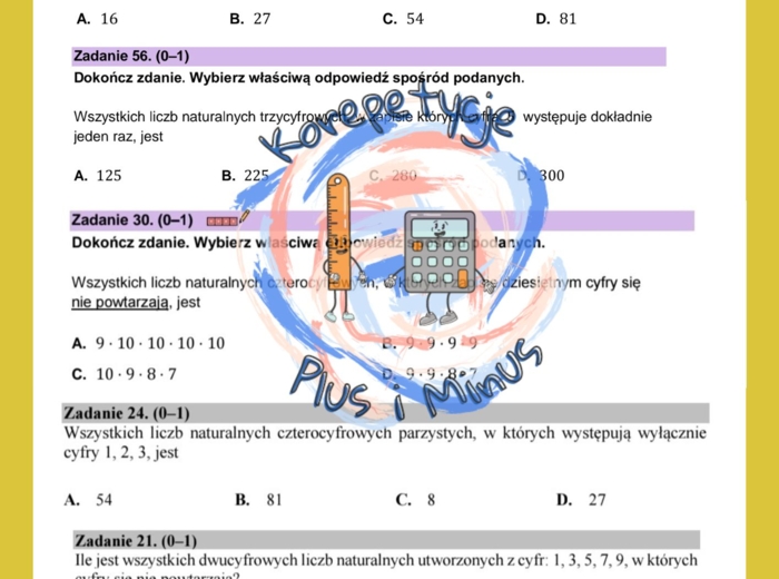 Zadania maturalne - kombinatoryka