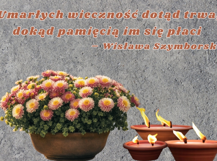 Gazetka w formie plakatu na Święto Zmarłych