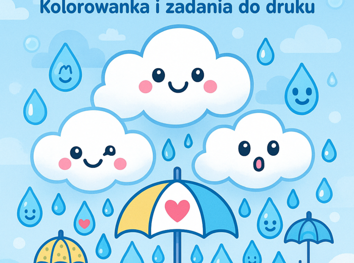Karta pracy "Deszczowe kropelki"