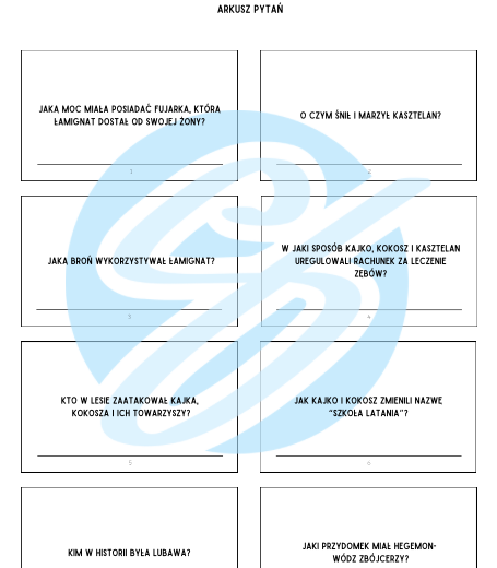 Kajko i Kokosz – Karty z Pytaniami i Odpowiedziami | Świetna Pomoc Edukacyjna do Lektury