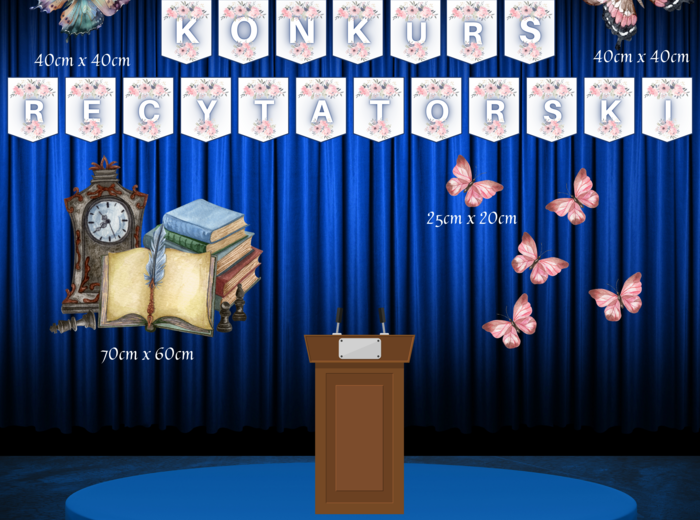 KONKURS RECYTATORSKI - duża dekoracja, grafika XXL