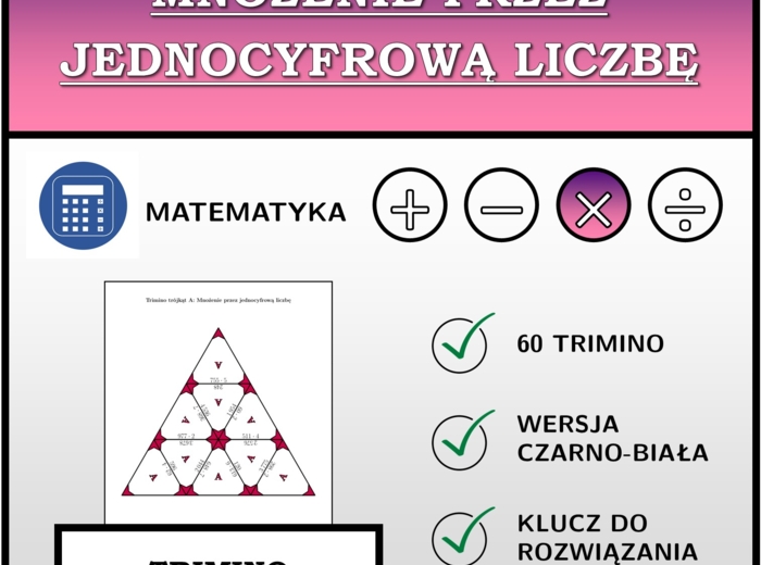 Trimino - Mnożenie przez jednocyfrową liczbę | matematyka